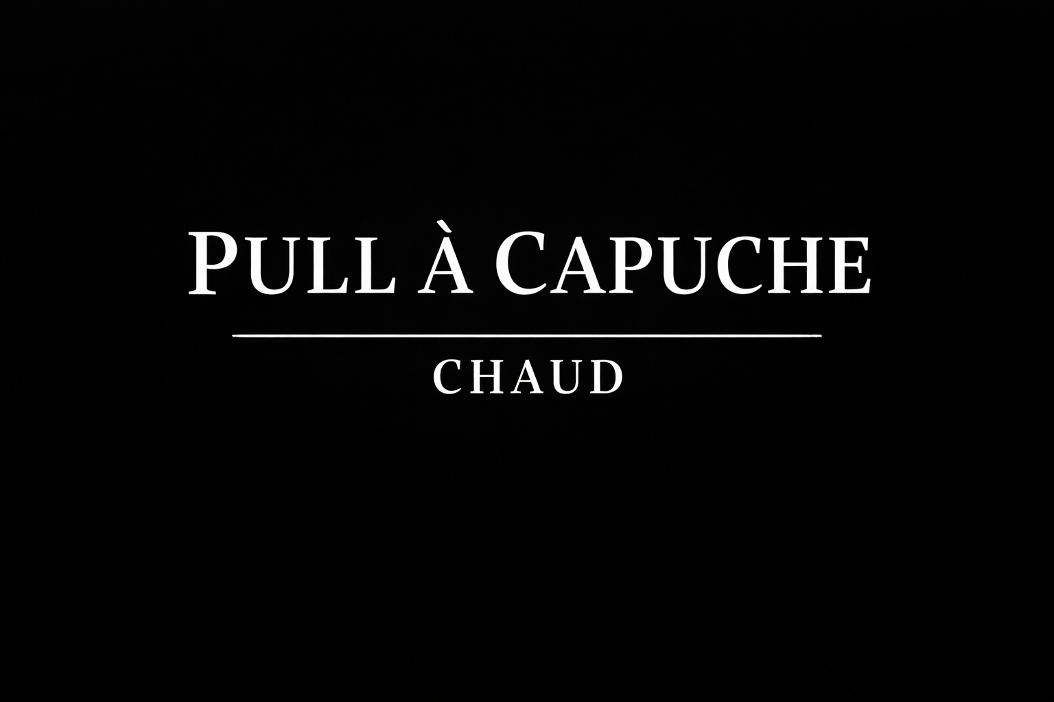 Pull à capuche Chaud